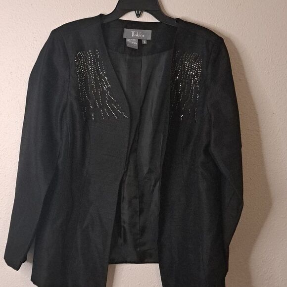 Takka black beaded jacket size 16 - Picture 1 of 6